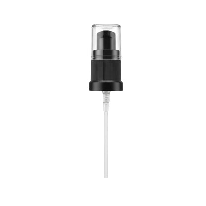 GL18 Black Treatment Pump and Clear Overcap, 105mm Dip Tube