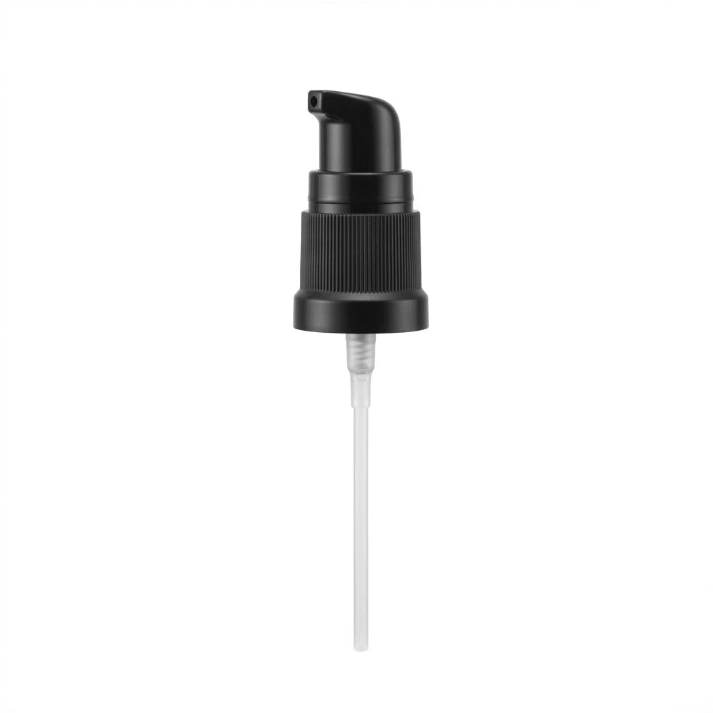 GL18 Black Treatment Pump and Clear Overcap, 105mm Dip Tube