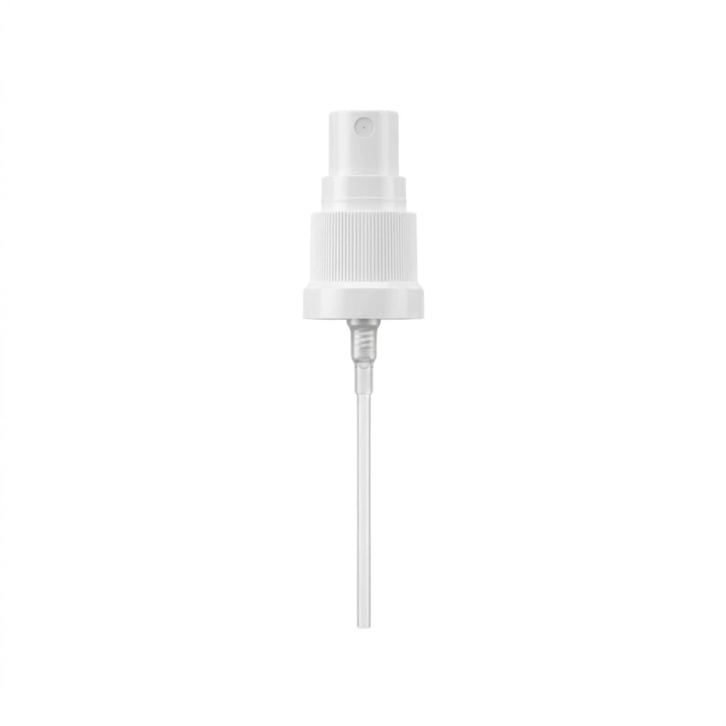 GL18 White Tamper Evident Atomiser and Clear Over Cap, 100ml Dip Tube