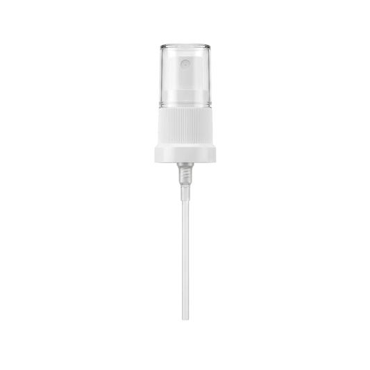 GL18 White Tamper Evident Atomiser and Clear Over Cap, 100ml Dip Tube