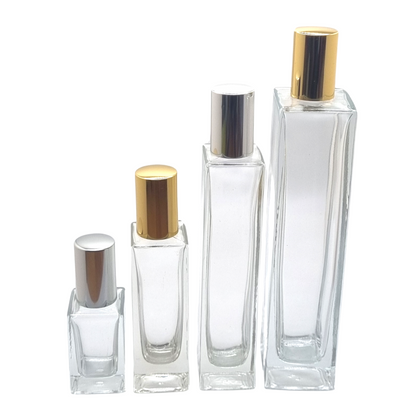 100ml Klee Clear Square Glass Bottle