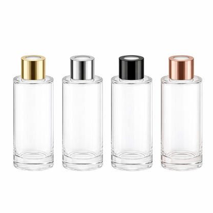 100ml Tall Lotus Clear Round Glass Diffuser Bottle