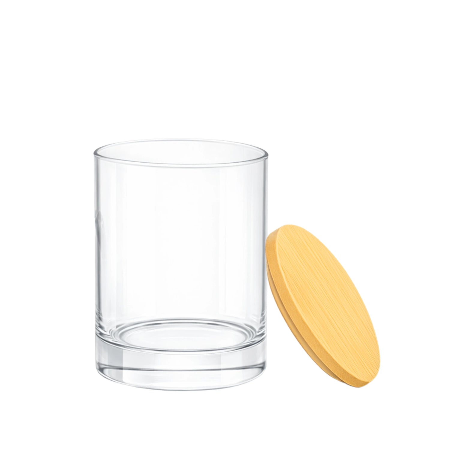 20cl Karen candle glass with wood bamboo lid