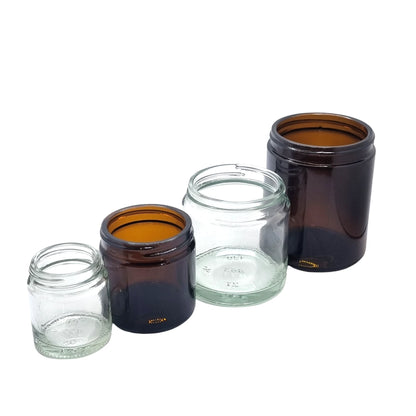 180ml Ointment Amber Round Glass Jar
