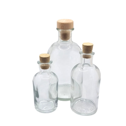 250ml Vecchia Clear Round Glass Bottle