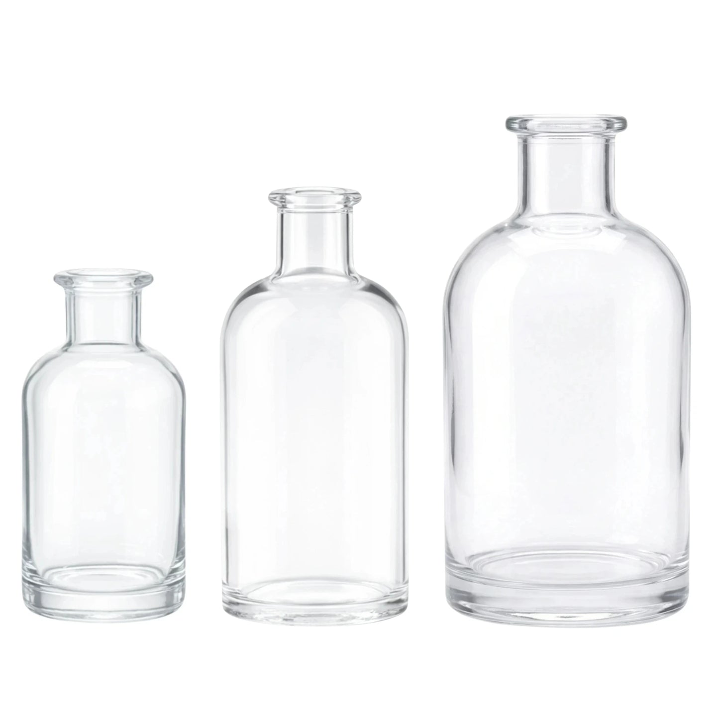 250ml Vecchia Clear Round Glass Bottle