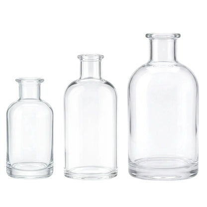 250ml Vecchia Clear Round Glass Bottle
