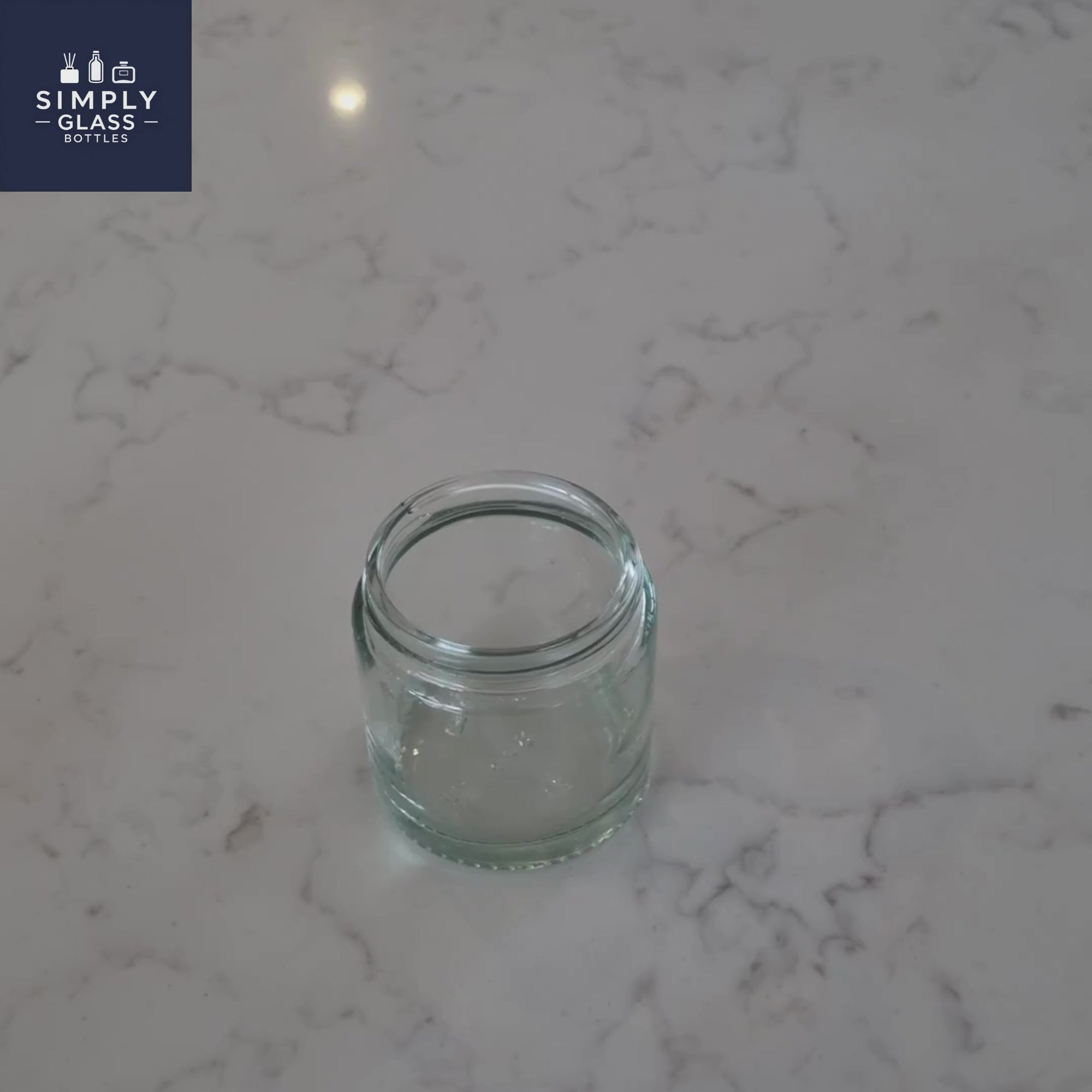 120ml Clear glass candle jar
