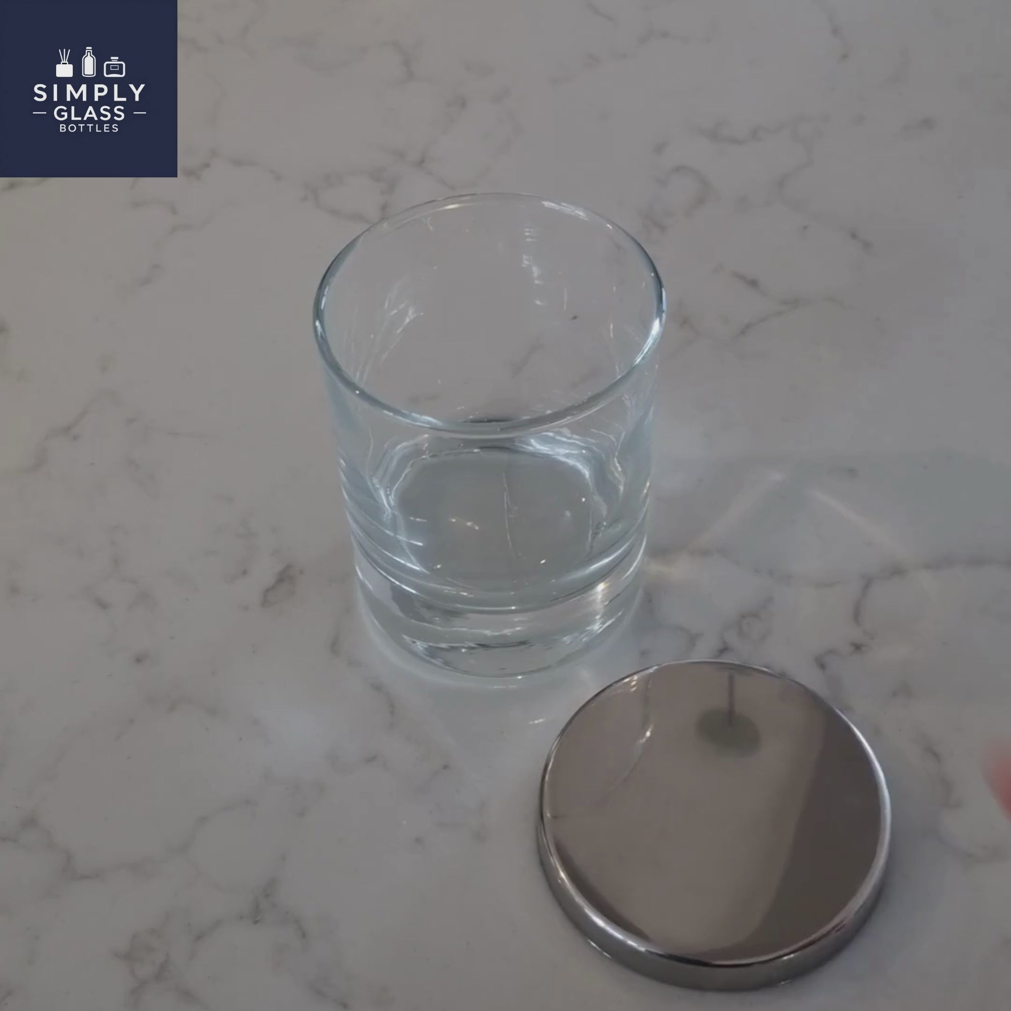 Silver lid for 20cl candle glass