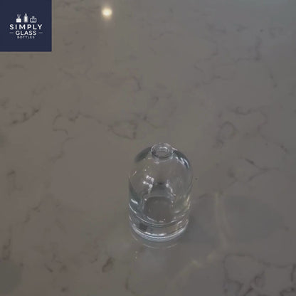 50ml Bazille Clear Round Glass Bottle