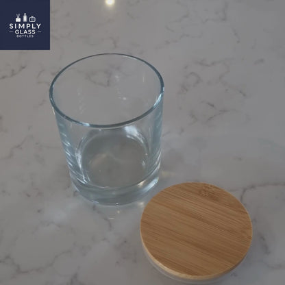 Bamboo wood lid for 30cl candle glass