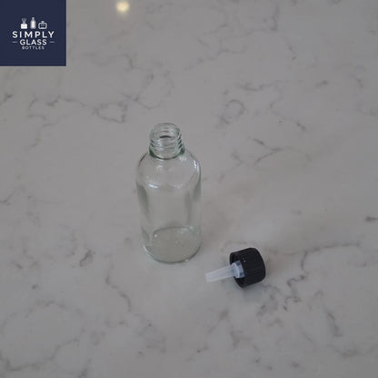 GL18 Black Non-TE Dripper Cap for glass dropper bottle