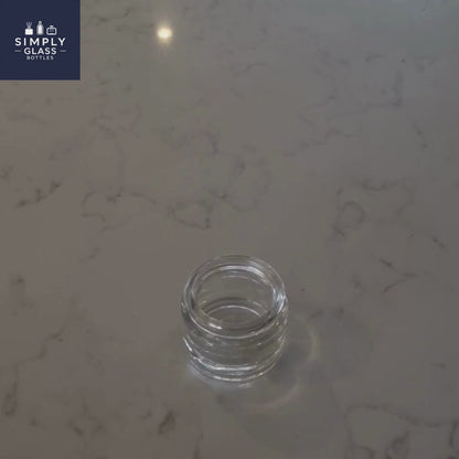 30ml Palladio Clear Glass Round Jar (Pallet Qty 7,392 Units)