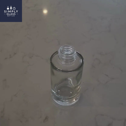 100ml Tall Lotus Clear Round Glass Diffuser Bottle