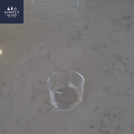 10cl clear round candle glass