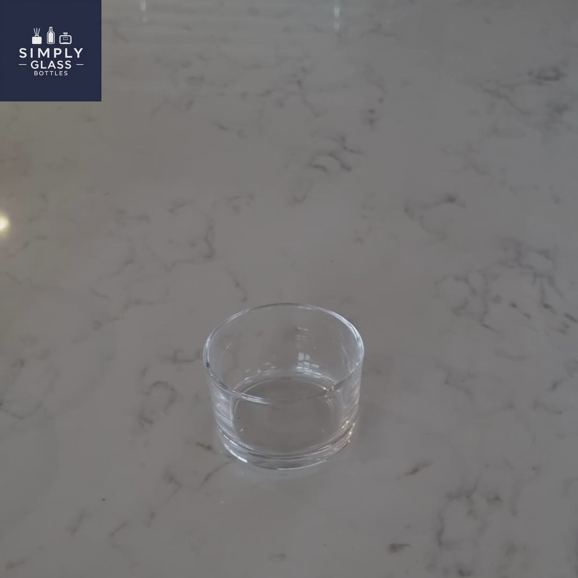 10cl clear round candle glass
