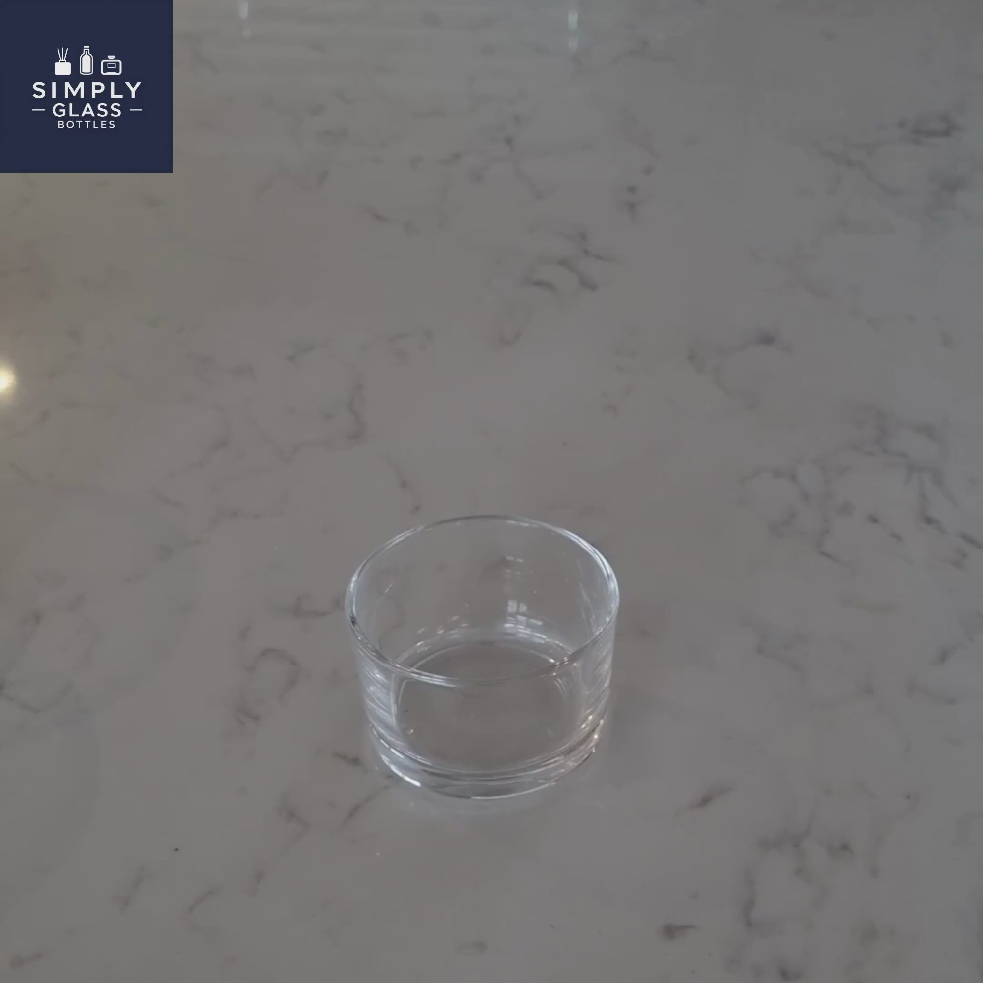 10cl clear round candle glass