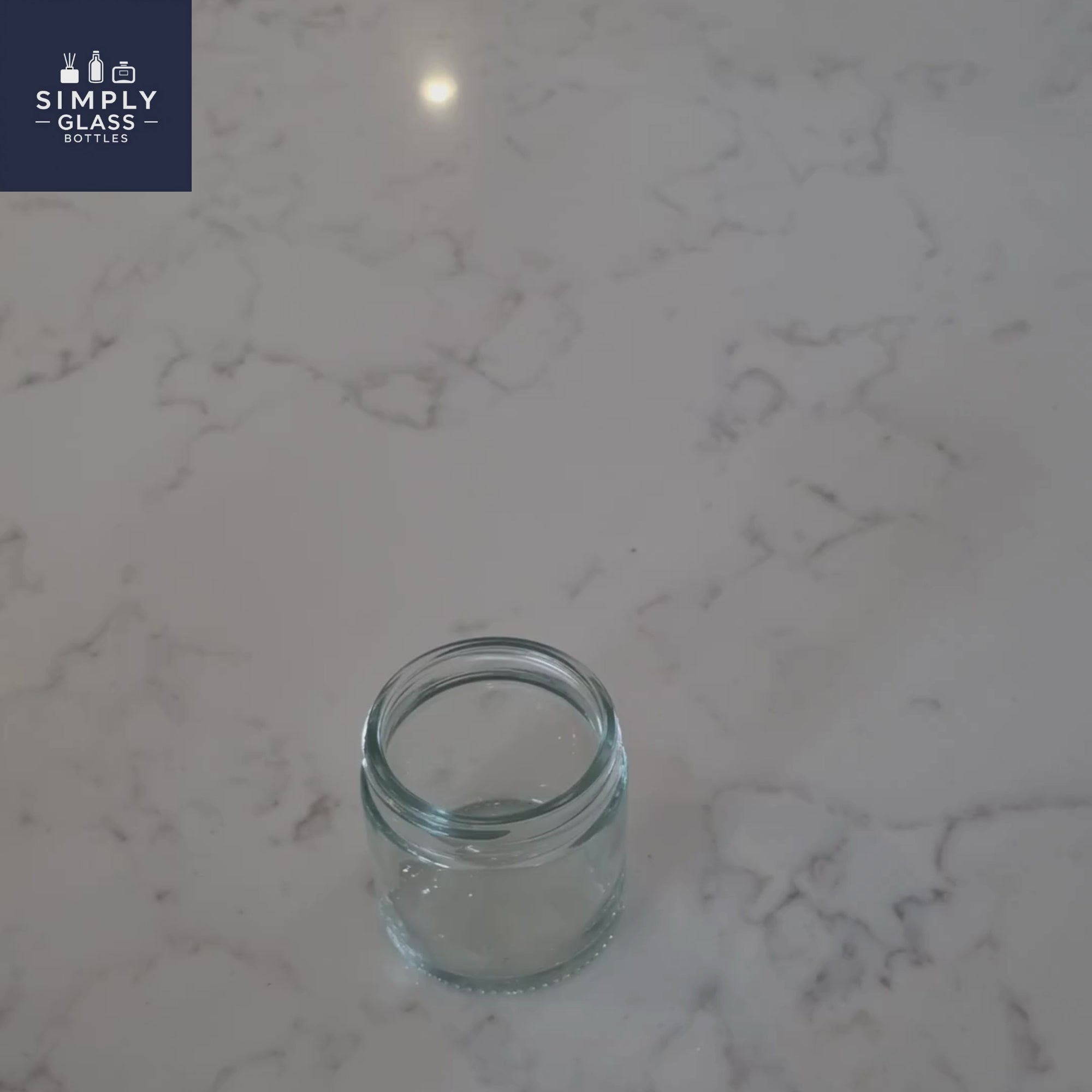 Load video: 60ml Clear glass candle jar