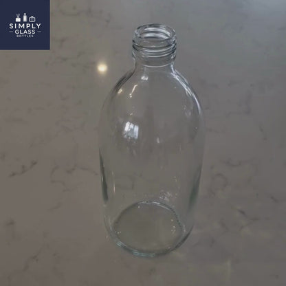 500ml Alpha/Sirop Clear Round Glass Bottle (Pallet Qty 960 Units)