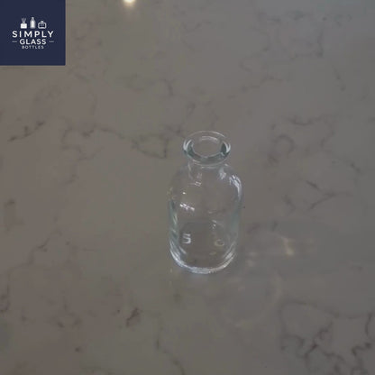 50ml Vecchia Clear Round Glass Bottle