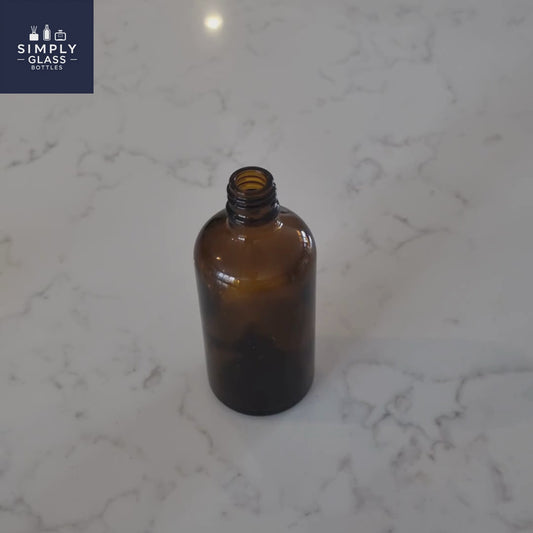 100ml Dropper Amber Round Glass Bottle