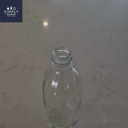 250ml Alpha/Sirop Clear Round Glass Bottle (Pallet Qty 2,226 Units)