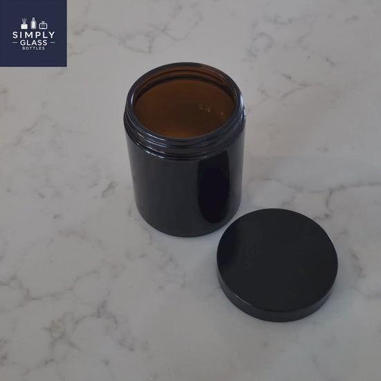 63R3 Black Lid for glass jar
